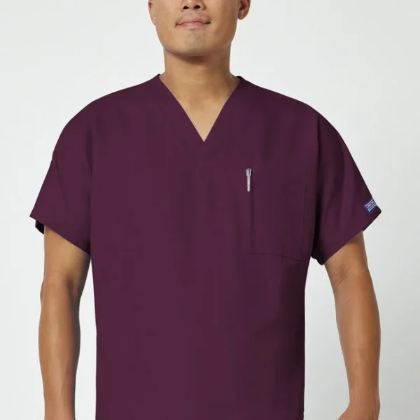 Unisex V-Neck 1 Pocket Scrub Top