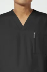 Unisex V-Neck 1 Pocket Scrub Top - Image 3