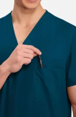 Unisex V-Neck 3-Pocket Scrub Top - Image 3