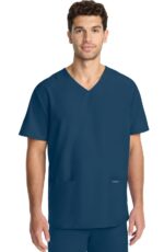 Unisex Scrub Set: 2-Pocket V-Neck Top & Drawstring Pant