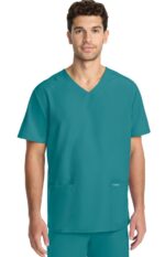 Unisex Scrub Set: 2-Pocket V-Neck Top & Drawstring Pant - Image 5