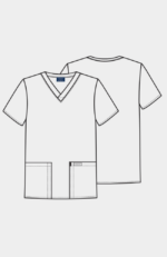 Unisex Scrub Set: 2-Pocket V-Neck Top & Drawstring Pant - Image 2