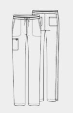 Women's Tapered Leg Drawstring Scrub Pant - Image 2