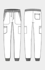 Men's Mesh Trim Jogger Scrub Pant - Image 2