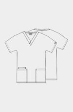 Women's 3-Pocket Dolman V-Neck Scrub Top - Image 2