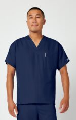 Unisex V-Neck 1 Pocket Scrub Top - Image 5