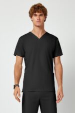 Unisex Scrub Set: 2-Pocket V-Neck Top & Drawstring Pant - Image 3